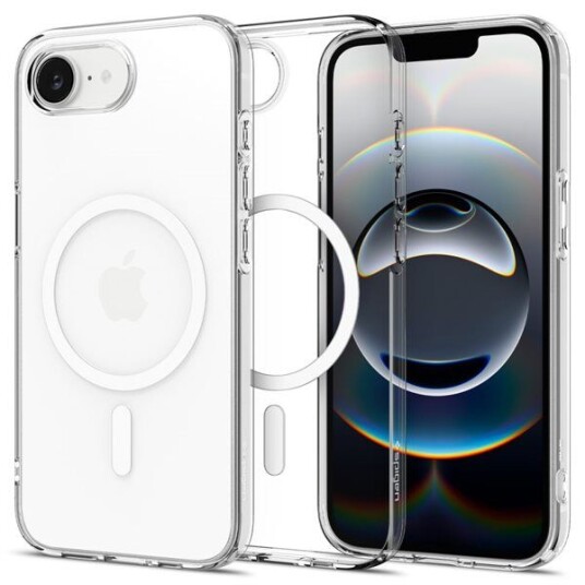 Spigen Liquid Crystal MagSafe Etui for iPhone 16e - Klar/Hvit Mobildeksel