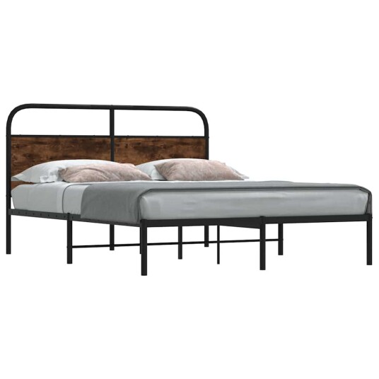  Sengeramme uten madrass røkt eik 150x200 cm konstruert tre 8721158563057