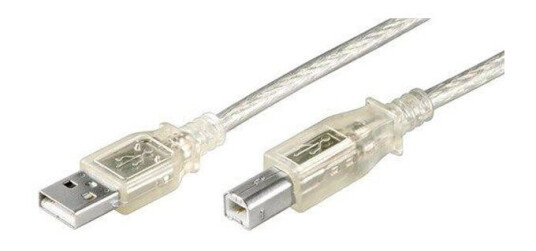 Pro USB 2.0 A-B Kabl med Transparent 3m