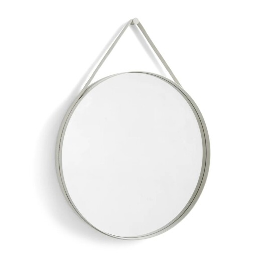 HAY Strap Mirror speil Ø 70 cm Light grey HAY Strap Mirror speil Ø 70 cm Light grey