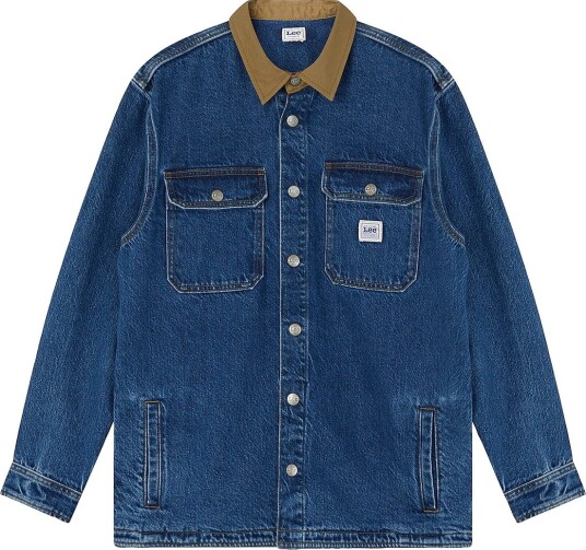Lee Jeansjakke Workwear Overshirt Northern Sky Blå