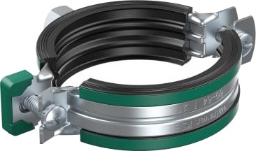 Walraven Ksb2 Rørb. 192-200Mm - Elforzinket 2-Skrue Rørbøjle M8/10 Med Epdm Og Quicklås