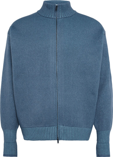 Rains Sowa Knit Zip Cardigan   Blue   L