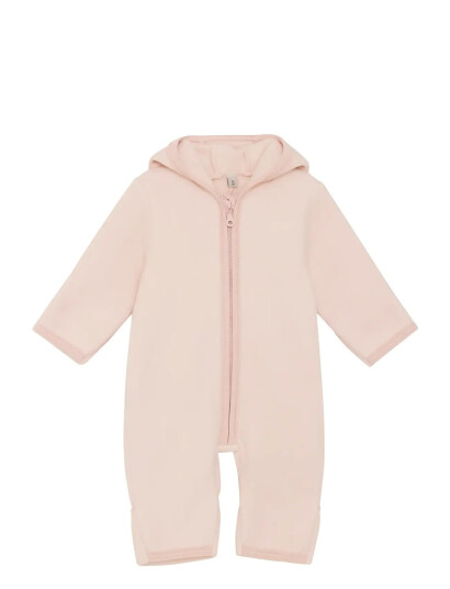 Huttelihut Pram Suit Ears Cot. Fleece Pink 98
