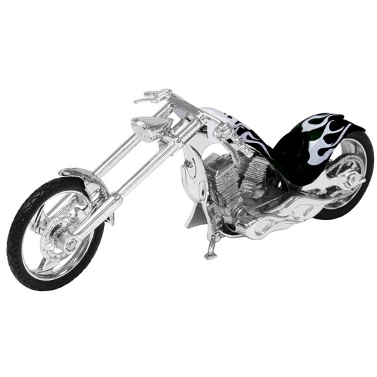 MotorMax Svart 1:18 Motorsykkel m/ flammer MotorMax Svart 1:18 Motorsykkel m/ flammer
