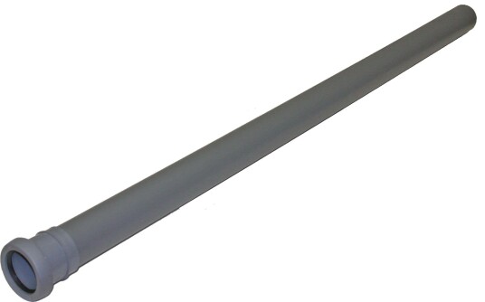 Pipelife 070031 Avløpsrør med 1 muffe 50 x 250 mm Innendørsavløp