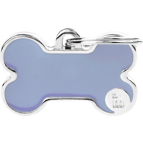 Myfamily Håndlaget ID-tag til hund i lilla - 38x24 mm
