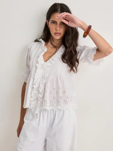 Neo Noir Hvit Talise Emb Blouse