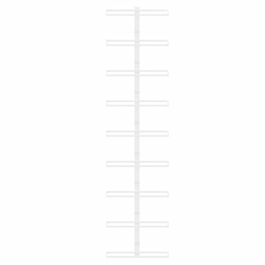 vidaXL Veggmontert vinstativ for 9 flasker 2 stk hvit jern vidaXL Veggmontert vinstativ for 9 flasker 2 stk hvit jern