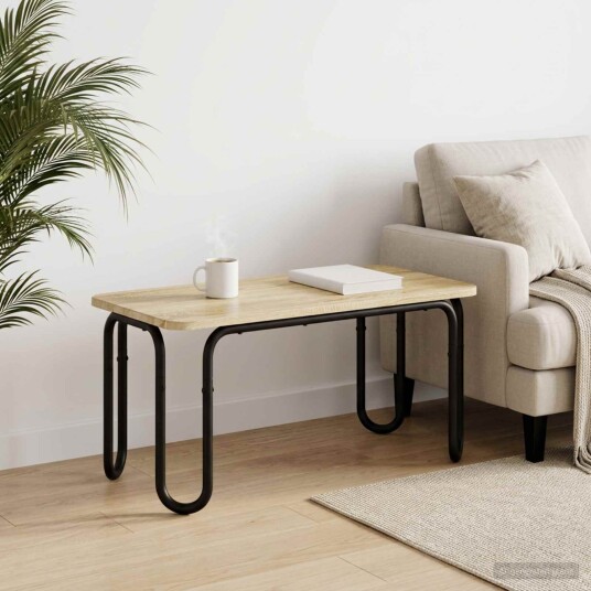 vidaXL Kaffebord Sonoma eik 100 x 50 x 45 cm Konstruert tre