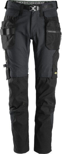 Snickers Workwear 6972 FlexiWork Arbeidsbukse stålgrå/svart, med stretch Stålgrå/Svart, Klær