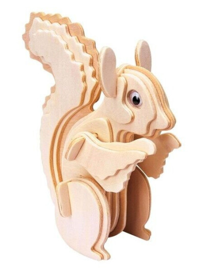 Eureka Gepetto's Workshop Wooden Construction Kit 3D Squirrel