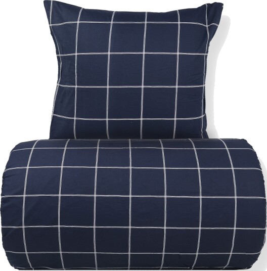 Dobbelt sengetøy 240x220 cm   100% bomull   grønne ruter