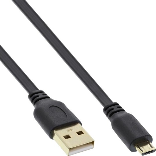 Inline 31710F 1 M Micro Usb B Usb A Usb 2.0 Hankjønn/Hankjønn Sort