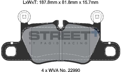 PAGID Racing T8272SP2001 Bremseklosser PAGID Racing T8272SP2001 Bremseklosser