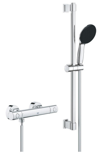 GROHE PRECISION GET DUSJTERMOSTAT M/1-SPRAY DUSJSETT 600 MM KROM GROHE PRECISION GET DUSJTERMOSTAT M/1-SPRAY DUSJSETT 600 MM KROM