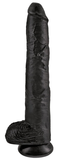 King Cock Realistisk Dildo med Testikler 35 cm - Svart King Cock Realistisk Dildo med Testikler 35 cm - Svart
