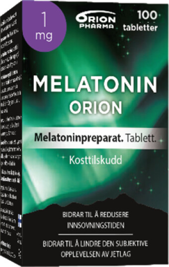 Melatonin Orion 1 mg tablett 100 stk. Melatonin Orion 1 mg tablett 100 stk.