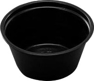 Dressingbæger 60 Ml 2 Oz Ø62x27 Mm Pp Sort,10 Ps X 250 Stk/Krt