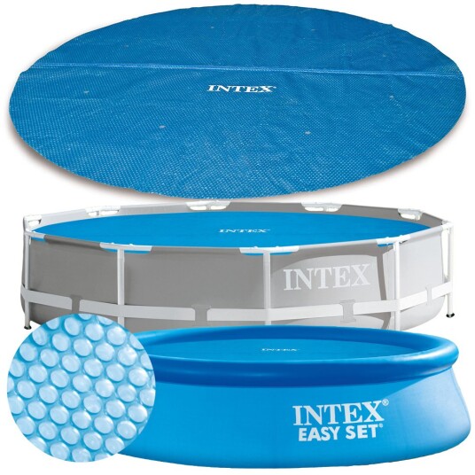 Intex Soldrevet bassengtrekk blå 290 cm polyetylen