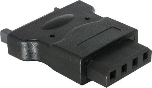 Deltaco SATA til Molex Strømadapter 15-pin til 4-pin Svart Deltaco SATA til Molex Strømadapter 15-pin til 4-pin Svart