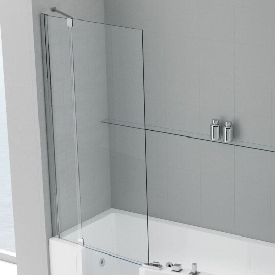 Novellini Iris Skjermvegg Krom / 84cm Venstre Klart Glass KO IRIS2V80S 1K
