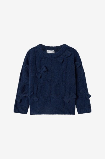 Name It Pullover nmfOlivia LS Knit Blå Name It Pullover nmfOlivia LS Knit Blå