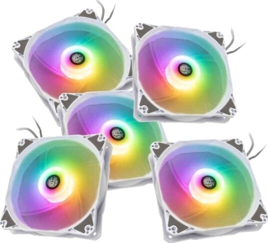 Bitspower Notos 120 Digital Rgb-Vifte 5-Pak Bpta-Fx1812ntwh-5 Bitspower Notos 120 Digital Rgb-Vifte 5-Pak Bpta-Fx1812ntwh-5