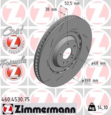 Bremseskive ZIMMERMANN 460.4530.75