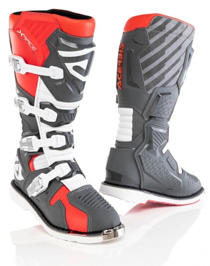 Acerbis X-Race Motocross Støvler Grå Rød