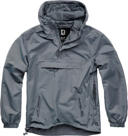 Brandit Summer Windbreaker Hettegenser L Svart Grå Brandit Summer Windbreaker Hettegenser L Svart Grå