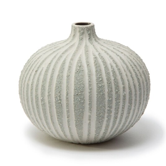 Lindform Bari vase Stonestripe light grey rough M