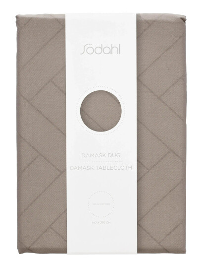 Södahl Dug 140X270 Tiles Damask Taupe - Beige - 140X270CM