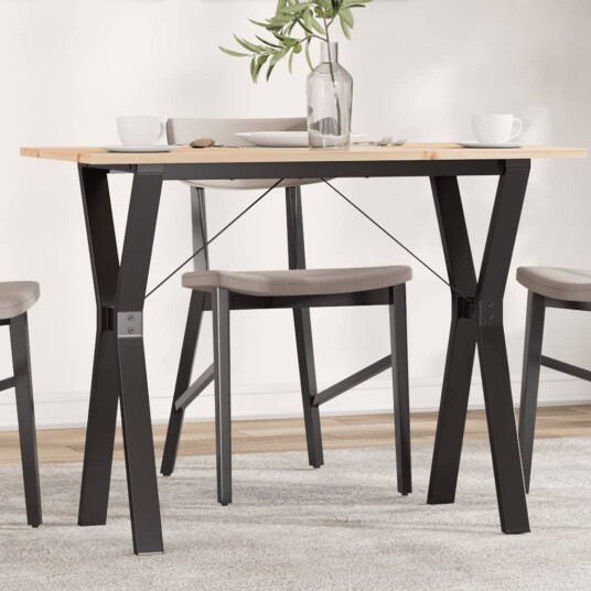  Spisebord Y-ramme 100x50x75 cm heltre furu og støpejern 3282719