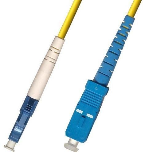 MicroConnect 1m LC/UPC-SC/UPC Fiberkabel OS2 Simplex Gul