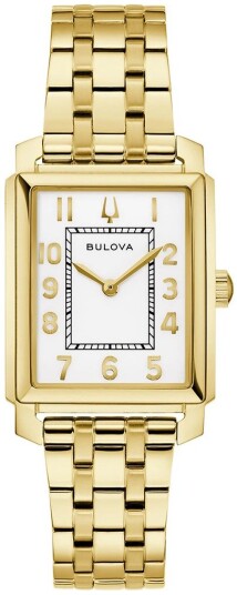 Bulova Dameklokke 97L186 Sutton Hvit/Gulltonet stål
