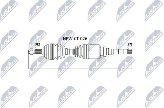 Nty Drivaksel NTY NPW CT 026 Nty Drivaksel NTY NPW CT 026