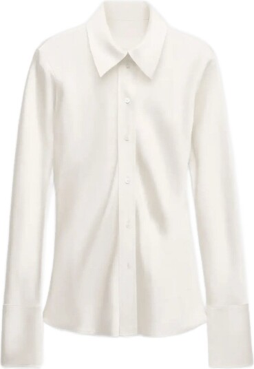 Mango Satin Shirt With Bow At The Back LIGHT BEIGE L Mango Satin Shirt With Bow At The Back LIGHT BEIGE L