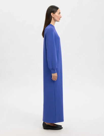 Selected Slftenny Ls O Neck Ankle Dress Blue XS Selected Slftenny Ls O Neck Ankle Dress Blue XS