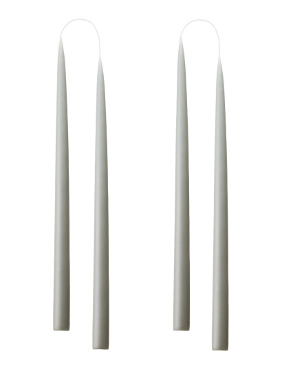 Kunstindustrien Hand Dipped Candles, 4 Pack - Grey - ONE SIZE