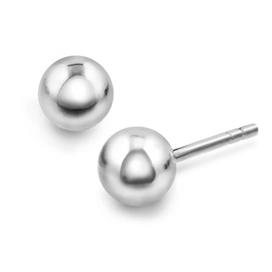 Pan Jewelry, Øredobber i 585 hvitt gull kule Pan Jewelry, Øredobber i 585 hvitt gull kule