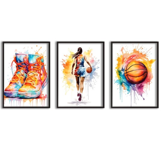 Namly Design Plakat Levende Basketballkunst / Set of 3 POSTERPAOHRI