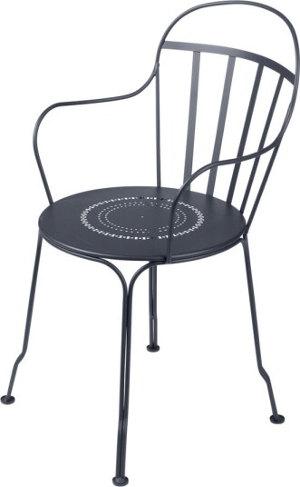 Fermob - Louvre Armchair Anthracite 47 - Utendørs Spisebordstoler - Grå - Metall
