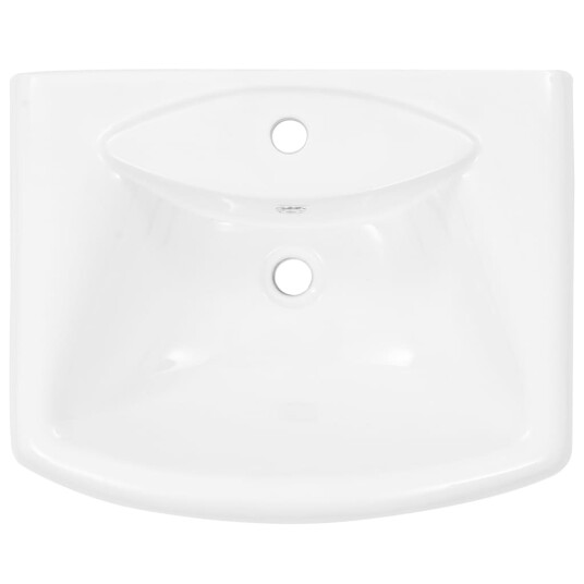 vidaXL Servant frittstående sokkel keramisk hvit 580x470x200 mm