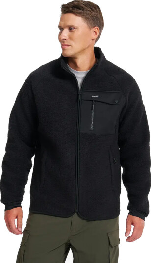 RevolutionRace Sherpa Full zip Fleece Jacket Herre Black Størrelse:4XL Herre > Overdeler > Fleece & midlayers