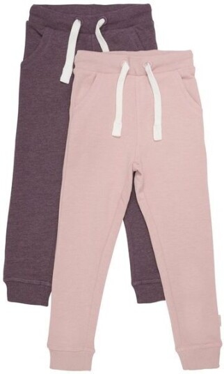 Minymo 2 pack jobbebukser til barn misty rose
