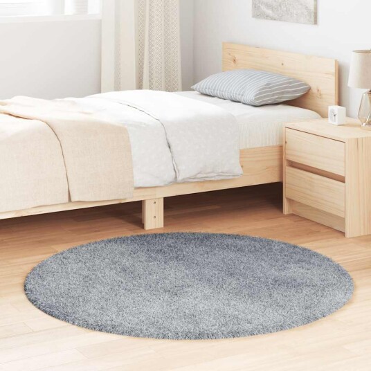 Flossteppe med lang luv NAVARRA sølvgrå 120x120 cm polyester 8721158558947 Flossteppe med lang luv NAVARRA sølvgrå 120x120 cm polyester 8721158558947