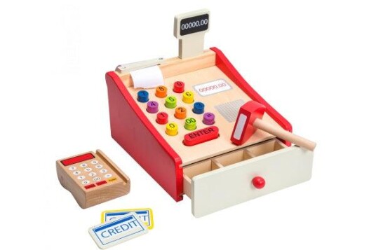 Joueco Jouéco® Wooden Cash register with scanner Joueco Jouéco® Wooden Cash register with scanner