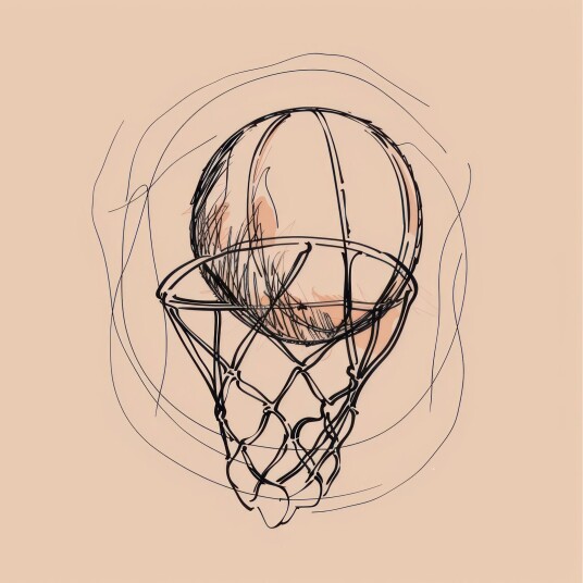 Namly Design Plakat Abstrakt Basketballkurv POSTERSQUARERTPOXU