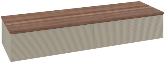 Villeroy & Boch Villeroy & Boch Antao Sideskap 160x50x26,8 cm u/lys Steingrå/Valnøtt Villeroy & Boch Villeroy & Boch Antao Sideskap 160x50x26,8 cm u/lys Steingrå/Valnøtt